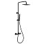 Conjunto barra de ducha monomando Firenze negro mate de Imex